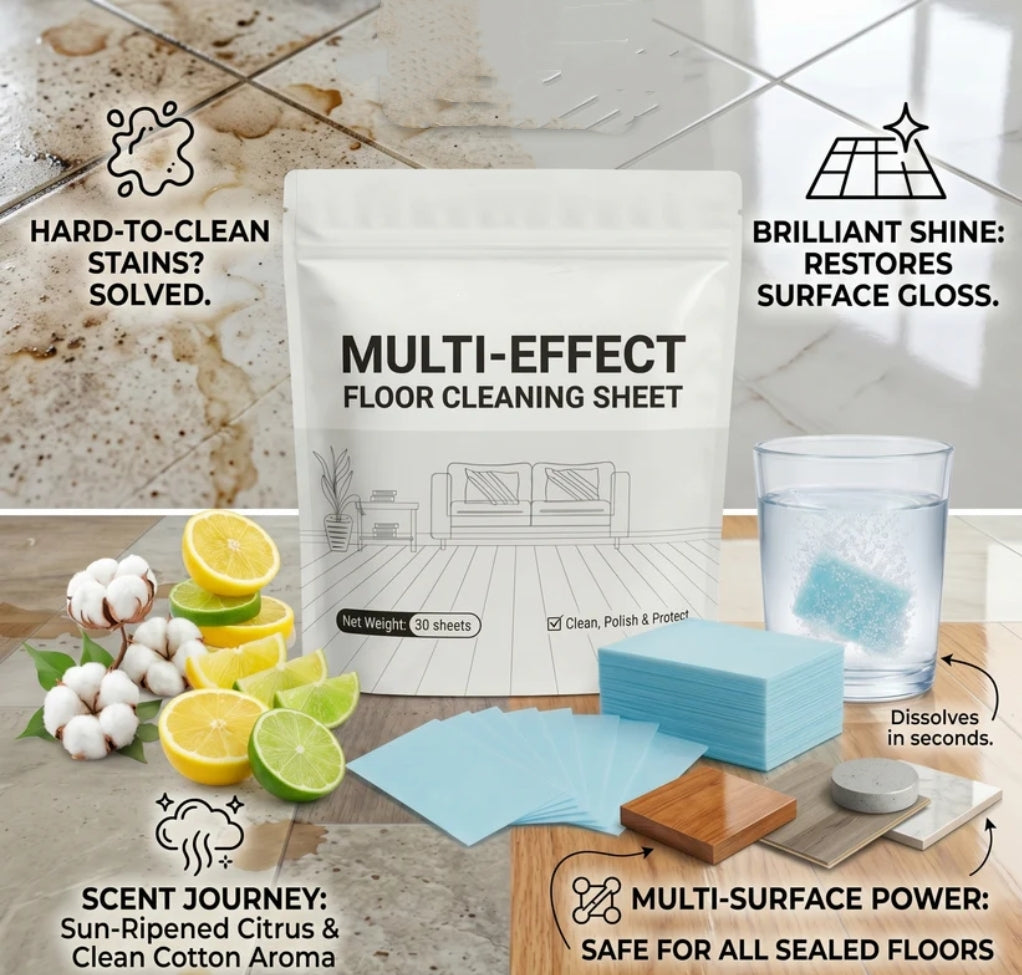 Multiple Effect The Floor Clean Tablets for Mopping, Quick Shine Cleaner